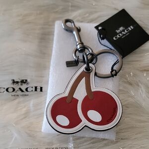 Coach Pac-Man Cherry Keychain Bag Charm